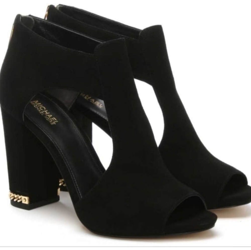 Michael Kors Black Peep Toe Heels